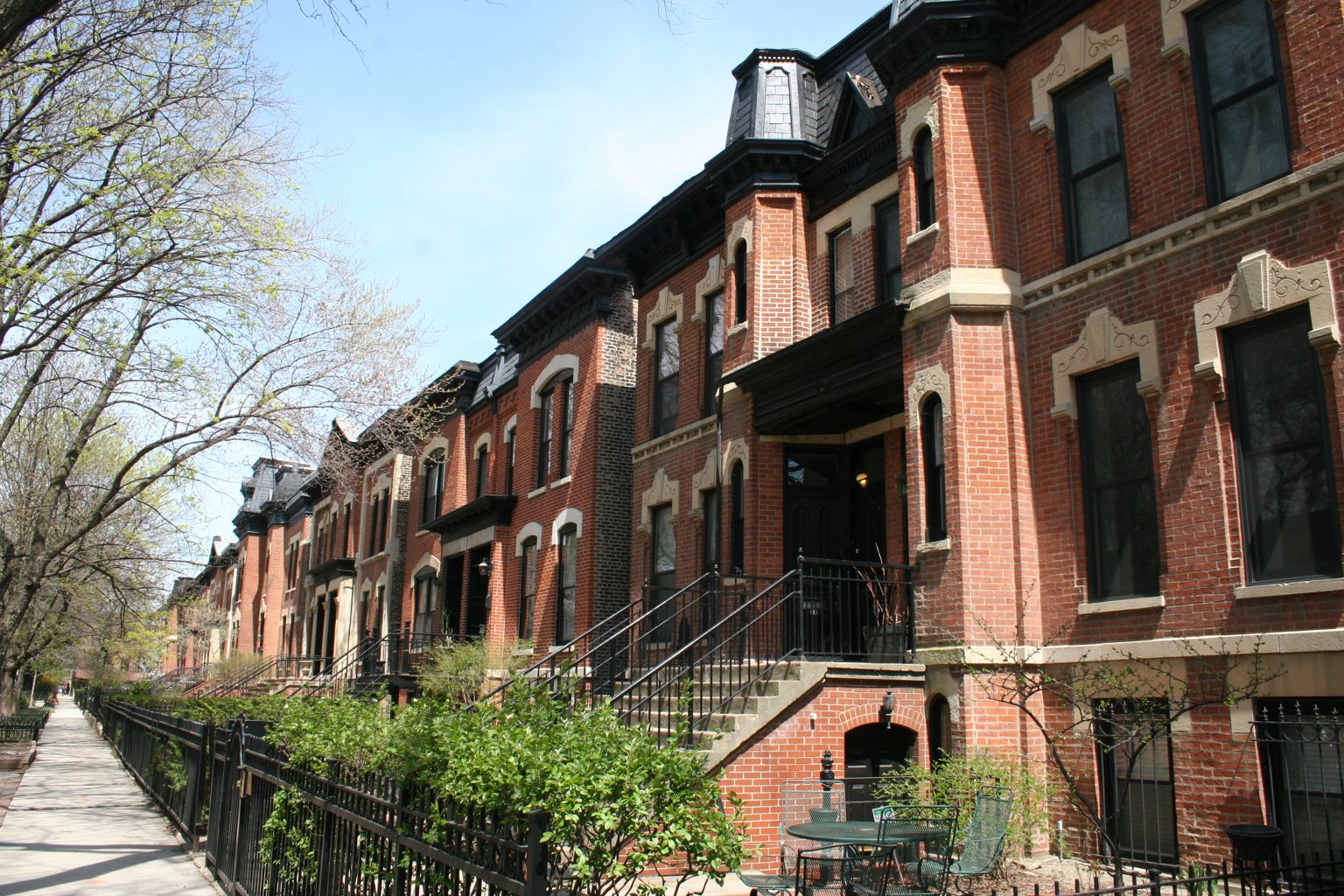 Bissell Street District rowhouses in Lincoln Park, Chicago