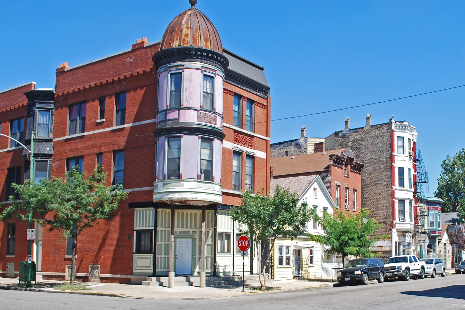 18th Street storefronts in the Pilsen Historic District, Chicago